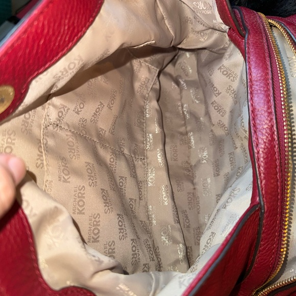 Michael Kors Burgundy Studded shoulder bag - Picture 7 of 14